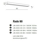 Kinkiety łazienkowe - Azzardo RADO 90 4000 WH 1xLED Ścienna Biały Struktura IP44 AZ2083 - product 2