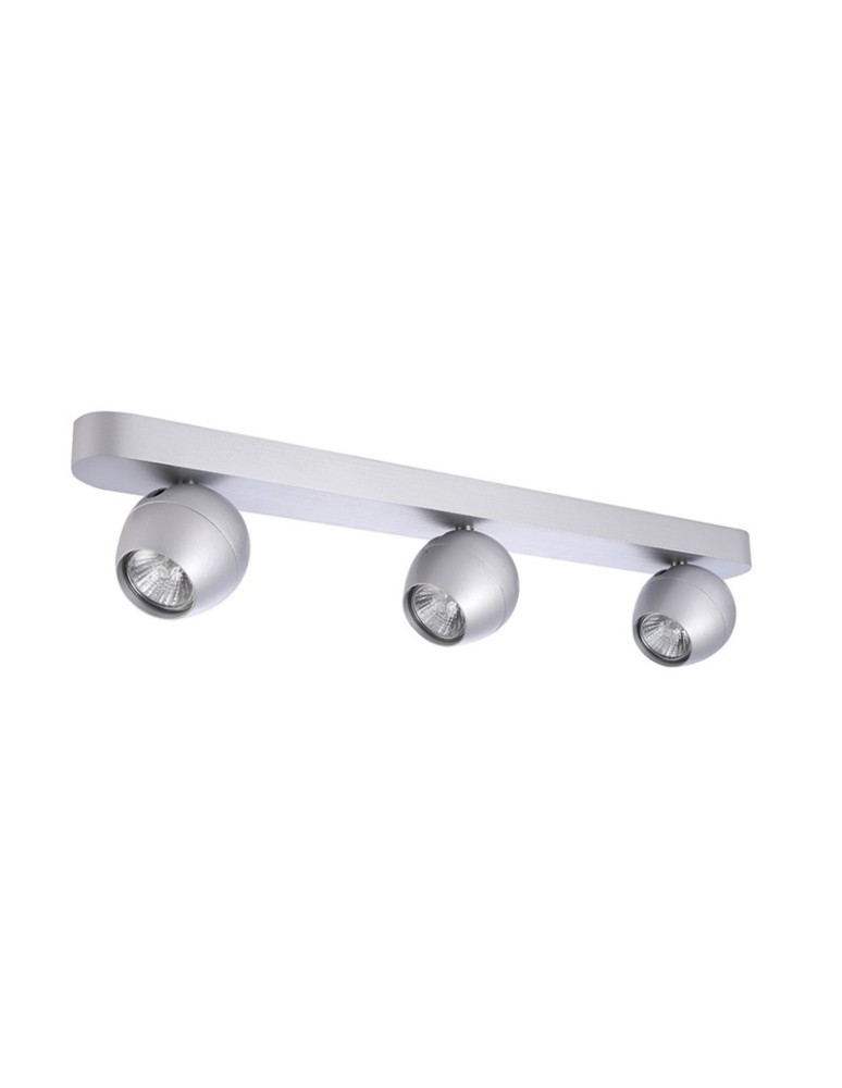 Lampy sufitowe reflektory - Azzardo PERA 3 ALUMINIUM 3xGU10 Reflektor Sufitowy Aluminium AZ1252 - produkt kolory-swiatla.pl 1