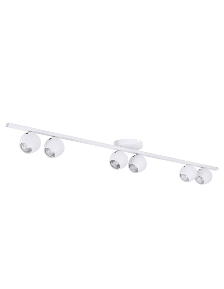 Lampy sufitowe reflektory - Azzardo PERA 6 SAND WHITE 6xGU10 Reflektor Sufitowy Biały Struktura AZ1256 - produkt kolory-swiatla.pl 1