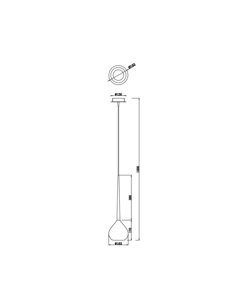 Lampy wiszące - Zuma Line LIBRA Wisząca 1xE14 MD2128-1S - product kolory-swiatla.pl 2