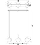 Lampy wiszące - Zuma Line LIBRA 3S Wisząca 3xE14 MD2128B-3S - produkt 2