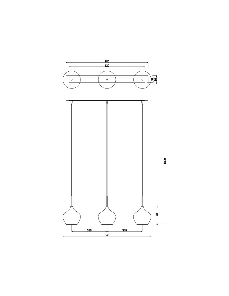Lampy wiszące - Zuma Line LIBRA 3S Wisząca 3xE14 MD2128B-3S - produkt kolory-swiatla.pl 2