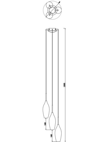 Zuma Line Champagne 3S Wisząca 3xE14 MD2101A-3S - produkt 2