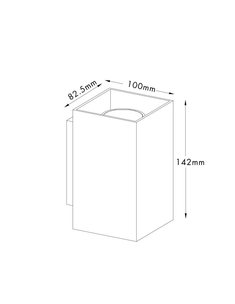 Kinkiety minimalistyczne - Zuma Line SANDY SQUARE Kinkiet Biały 2xGU10 92697 - product kolory-swiatla.pl 2