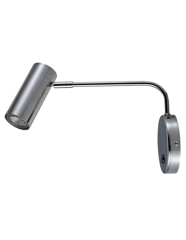 Kinkiety na wysięgniku - Zuma Line TUBO Kinkiet Chrom 1xGU10 20034-CH - produkt kolory-swiatla.pl 1