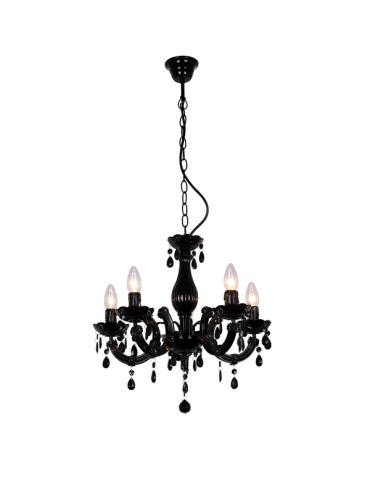 Zuma Line MAGNOLIA Wisząca Czarny 5xE14 RLD94016-5B