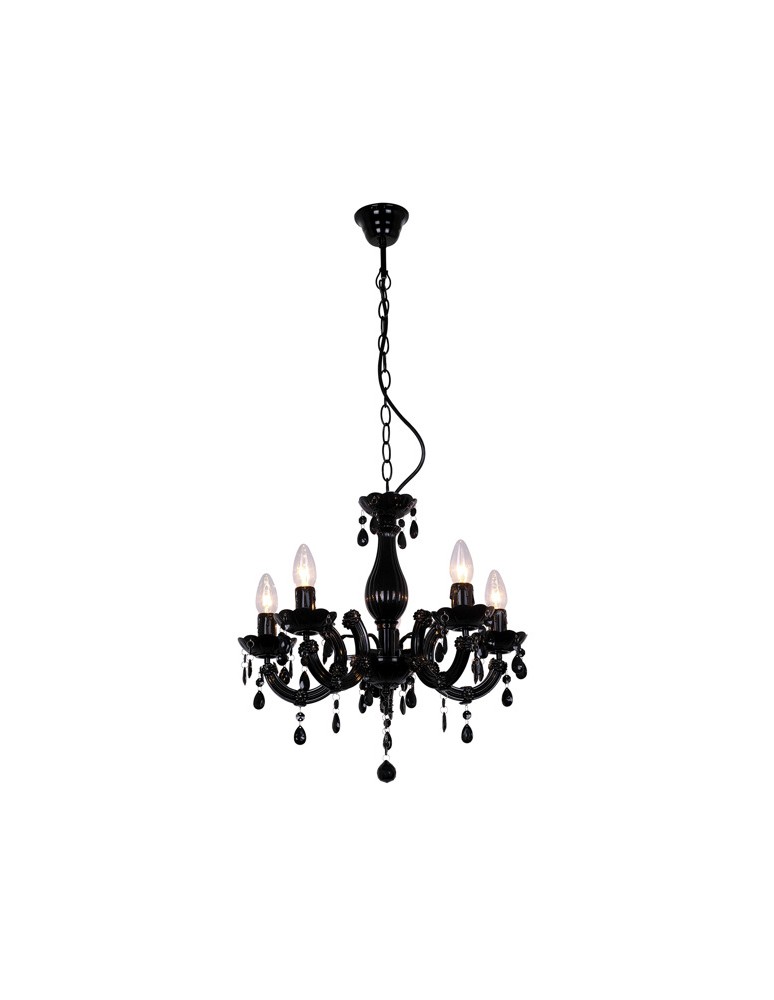 Żyrandole świecznikowe - Zuma Line MAGNOLIA Wisząca Czarny 5xE14 RLD94016-5B - produkt kolory-swiatla.pl 1