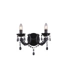 Kinkiety świecznikowe - Zuma Line MAGNOLIA Kinkiet Czarny 2xE14 RLB94016-2B - product 1