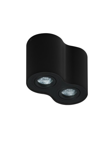 Azzardo BROSS 2 BLACK 2xGU10 Natynkowa Czarny AZ2136