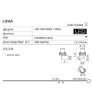 Reflektory wpuszczane w sufit - Azzardo LUNA 15W DIMM WHITE 1xLED Wpuszczana Biały/Czarny AZ2828 - produkt 7