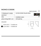 Lampy sufitowe - Azzardo MOMO 8 BLACK 1xLED Natynkowa Czarny AZ2279 - product 2