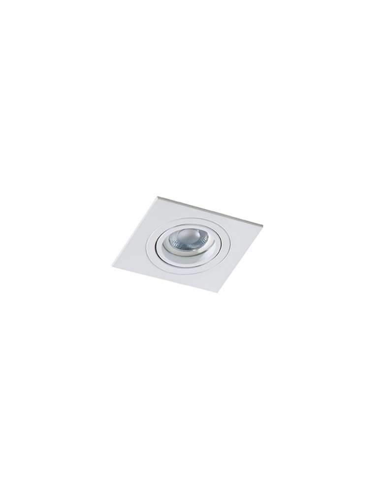 Lampy podtynkowe kwadratowe - Azzardo CARO SQUARE WHITE 1xGU10 Wpuszczana Biały AZ2433 - produkt kolory-swiatla.pl 1