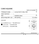 Lampy podtynkowe kwadratowe - Azzardo CARO SQUARE WHITE 1xGU10 Wpuszczana Biały AZ2433 - product 3