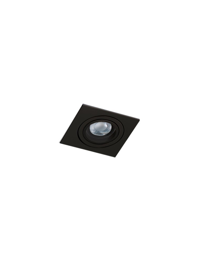 Lampy podtynkowe kwadratowe - Azzardo CARO SQUARE BLACK 1xGU10 Wpuszczana Czarny AZ2434 - produkt kolory-swiatla.pl 1
