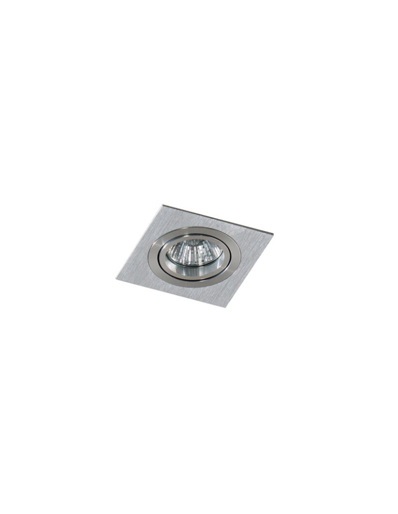 Lampy podtynkowe kwadratowe - Azzardo CARO SQUARE ALUMINIUM 1xGU10 Wpuszczana Aluminium AZ2435 - produkt kolory-swiatla.pl 1
