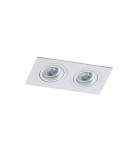 Lampy podtynkowe kwadratowe - Azzardo CARO 2 SQUARE WHITE 2xGU10 Wpuszczana Biały AZ2436 - product 1