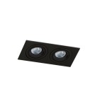 Lampy podtynkowe kwadratowe - Azzardo CARO 2 SQUARE BLACK 2xGU10 Wpuszczana Czarny AZ2437 - product 1