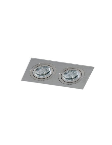 Azzardo CARO 2 SQUARE ALUMINIUM 2xGU10 Wpuszczana Aluminium AZ2438