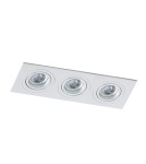 Lampy podtynkowe kwadratowe - Azzardo CARO 3 SQUARE WHITE 3xGU10 Wpuszczana Biały AZ2439 - product 1