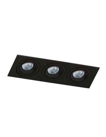 Azzardo CARO 3 SQUARE BLACK 3xGU10 Wpuszczana Czarny AZ2440