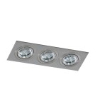 Lampy podtynkowe kwadratowe - Azzardo CARO 3 SQUARE ALUMINIUM 3xGU10 Wpuszczana Aluminium AZ2441 - produkt 1