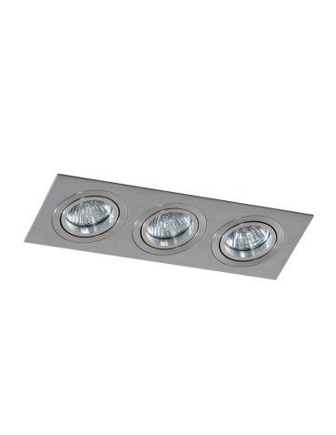 Azzardo CARO 3 SQUARE ALUMINIUM 3xGU10 Wpuszczana Aluminium AZ2441
