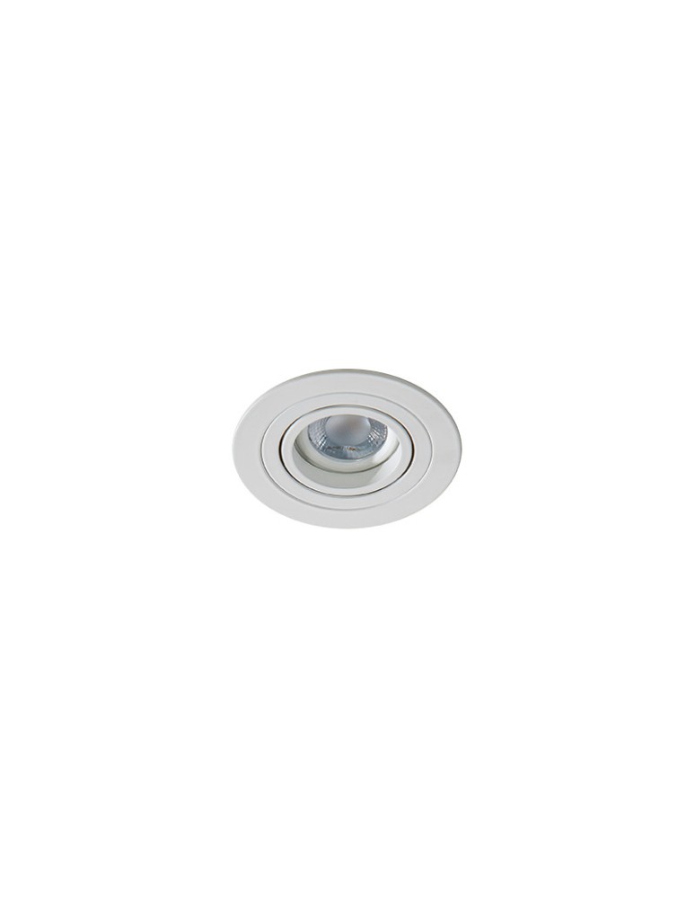 Lampy podtynkowe okrągłe - Azzardo CARO ROUND WHITE 1xGU10 Wpuszczana Biały AZ2430 - produkt kolory-swiatla.pl 1
