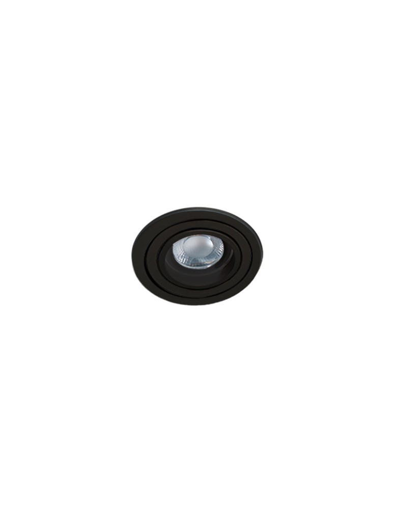 Lampy podtynkowe okrągłe - Azzardo CARO ROUND BLACK 1xGU10 Wpuszczana Czarny AZ2431 - produkt kolory-swiatla.pl 1