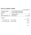 Lampy podtynkowe okrągłe - Azzardo OKA AL 4000K WH 1xLED Wpuszczana Biały AZ2233 - produkt 5