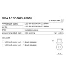 Lampy podtynkowe okrągłe - Azzardo OKA AC 4000K WH 1xLED Wpuszczana Biały AZ2235 - produkt 5