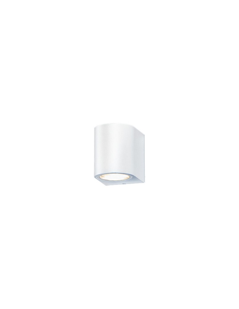 Kinkiety zewnętrzne - Azzardo RIMINI WHITE 1xGU10 Ścienna Biały IP54 AZ2175 - produkt kolory-swiatla.pl 1