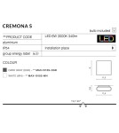 Kinkiety zewnętrzne - Azzardo CREMONA S DGR 1xLED Ścienna Ciemny Szary IP54 AZ2180 - product 3