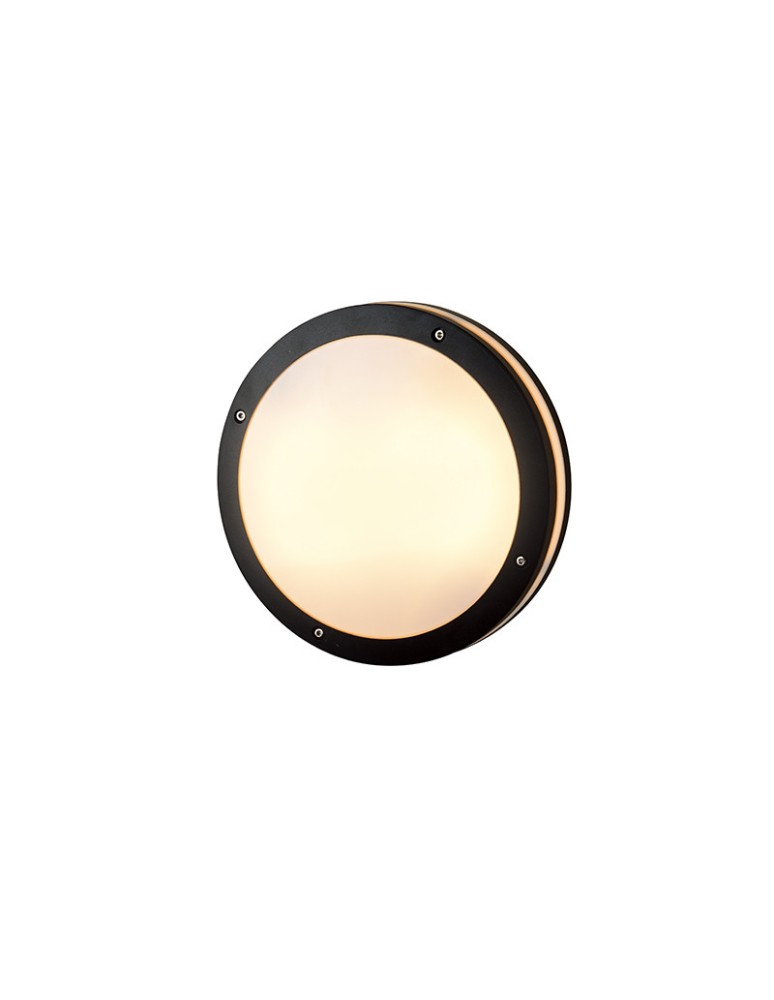 Lampy zewnętrzne sufitowe - Azzardo FANO ROUND 1xLED Ścienna Ciemny Szary IP54 AZ2187 - produkt kolory-swiatla.pl 1