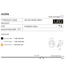 Kinkiety nowoczesne - Azzardo AVON WHITE 1xLED Ścienna Biały AZ2195 - produkt 3