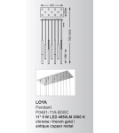 Lampy wiszące LED - Zuma Line LOYA Wisząca LED 11x5W P0461-11A-B5SC - produkt 3