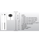Lampy wiszące pojedyncze - Zuma Line LOYA Wisząca Czarny LED 1x5W P0461-01A-L8L8 - product 3