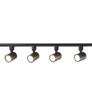 Gotowe zestawy szynoprzewodów - Light Prestige Snow SET 1F czarny GU10 czarny LP-737 BK SET - product 1