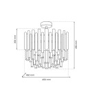 Milagro Plafon ASPEN CHROME 6xE14 ML8809 Milagro Plafon ASPEN CHROME 6xE14 ML8809