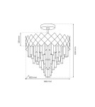 Lampy sufitowe z kryształami - Milagro Plafon CARISMA CHROME 9xE14 ML8888 - product 5