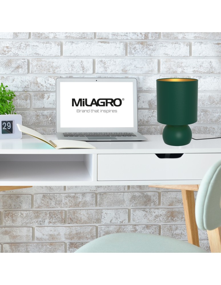 Milagro Lampka nocna VICKY GREEN 1xE27 MLP8902 Milagro Lampka nocna VICKY GREEN 1xE27 MLP8902