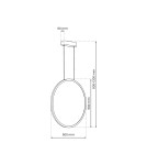 Milagro Lampa wisząca Saturno Gold 28W LED ML8855 Milagro Lampa wisząca Saturno Gold 28W LED ML8855