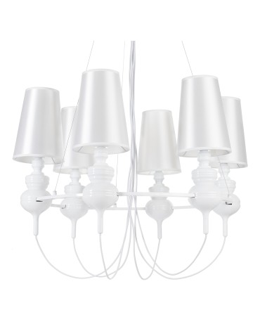 Step into Design Lampa wisząca QUEEN-6 biała
