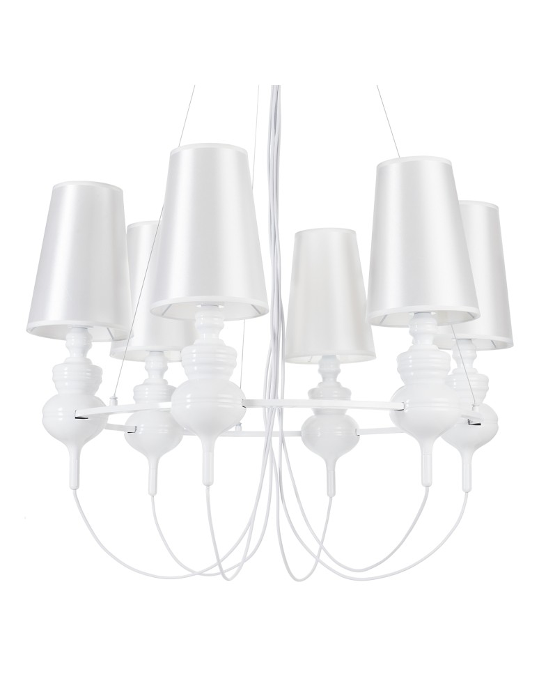 Step into Design Lampa wisząca QUEEN-6 biała 