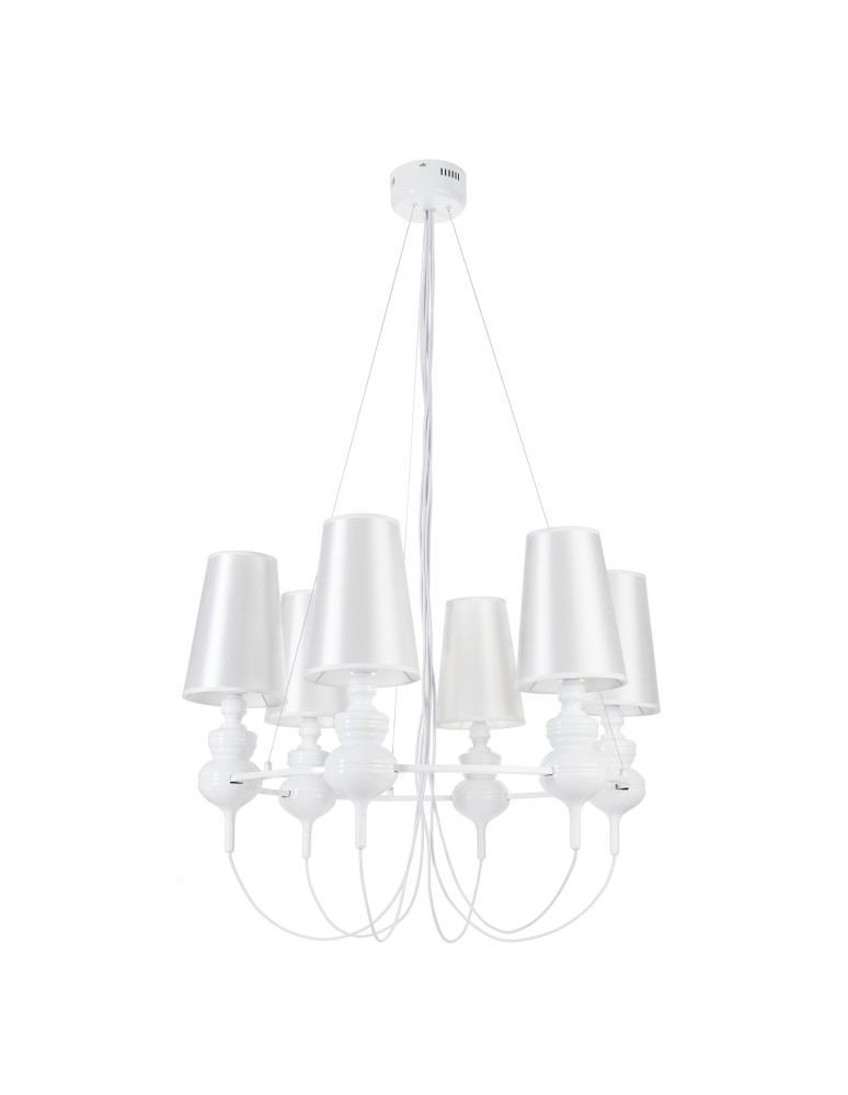 Step into Design Lampa wisząca QUEEN-6 biała