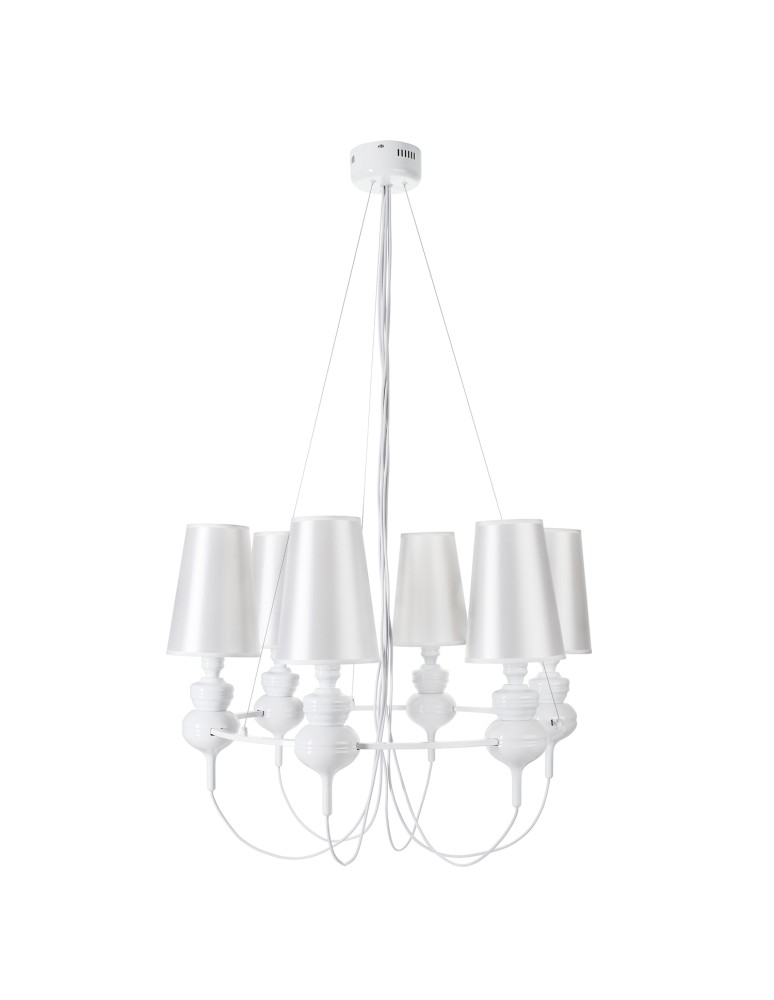 Step into Design Lampa wisząca QUEEN-6 biała