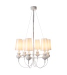Lampy wiszące designerskie - Step into Design Lampa wisząca QUEEN-6 biała  - product 6