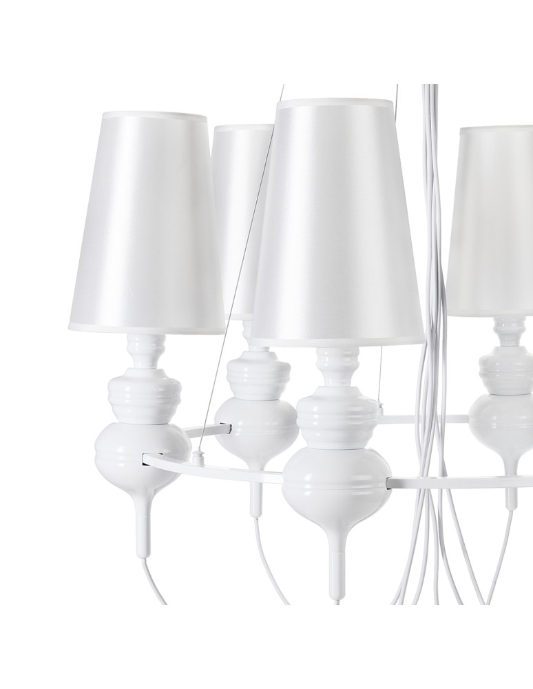 Step into Design Lampa wisząca QUEEN-6 biała