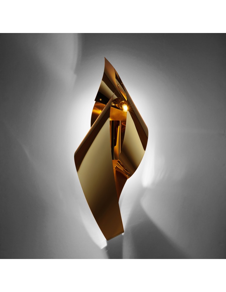 Step into Design Lampa ścienna AXEL LED złota 77cm