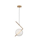 Lampy wiszące kule - Step into Design Lampa wisząca AMORE- 1 złota 24cm - product 1