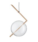 Lampy wiszące kule - Step into Design Lampa wisząca AMORE- 1 złota 24cm - product 2